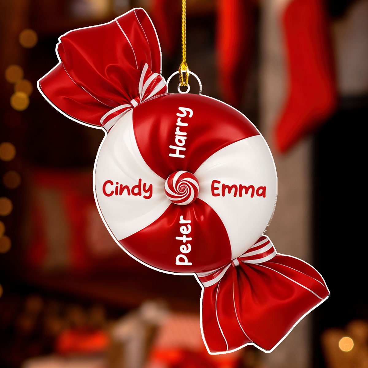 Peppermint Season - Personalized Custom Acrylic Ornament