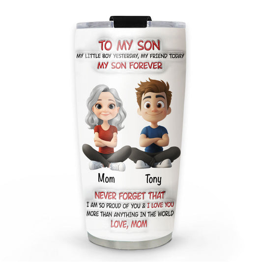 Mommy And Son Forever - Personalized Custom 3D Inflated Effect Tumbler