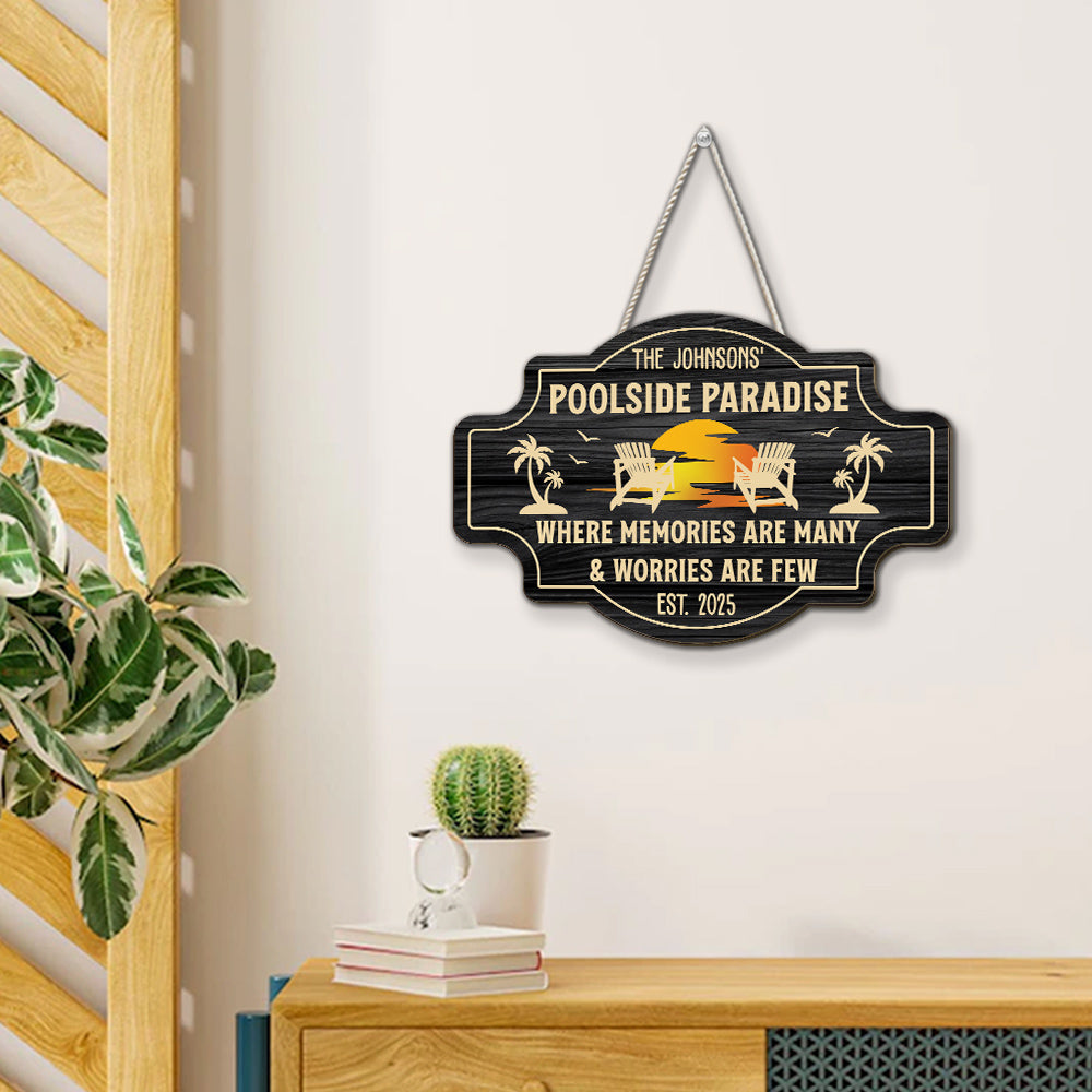 Where Memories Are Many - Personalized Custom Wood Sign
