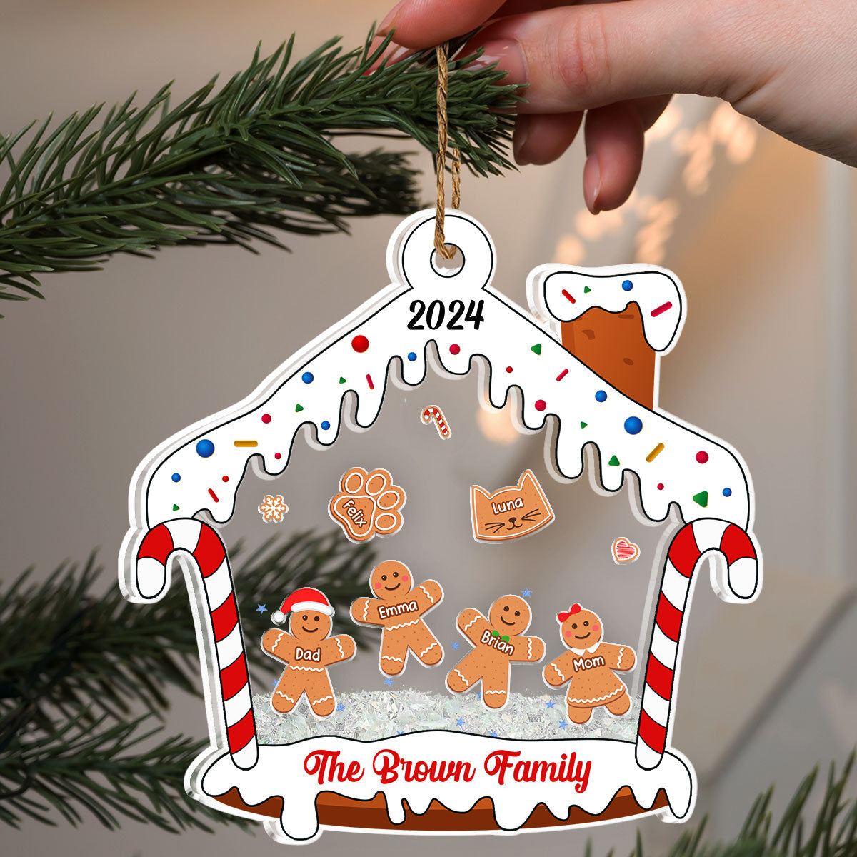 Member Of Family - Personalized Custom Acrylic Shaker Ornament