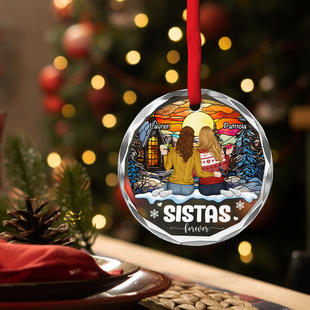 Friends Forever - Personalized Custom Glass Ornament