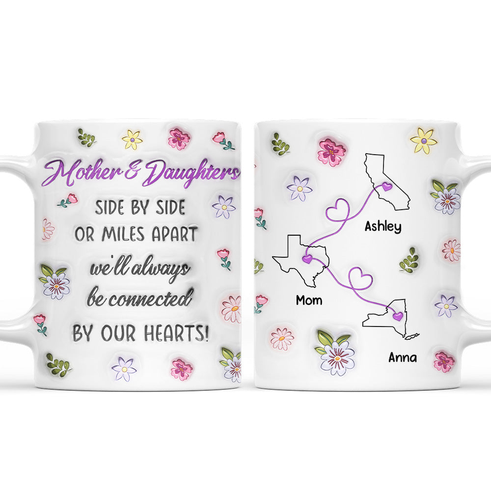 Mom And Daughter Unbreakable Bond - Personalized Custom 3D Inflated Effect Mug