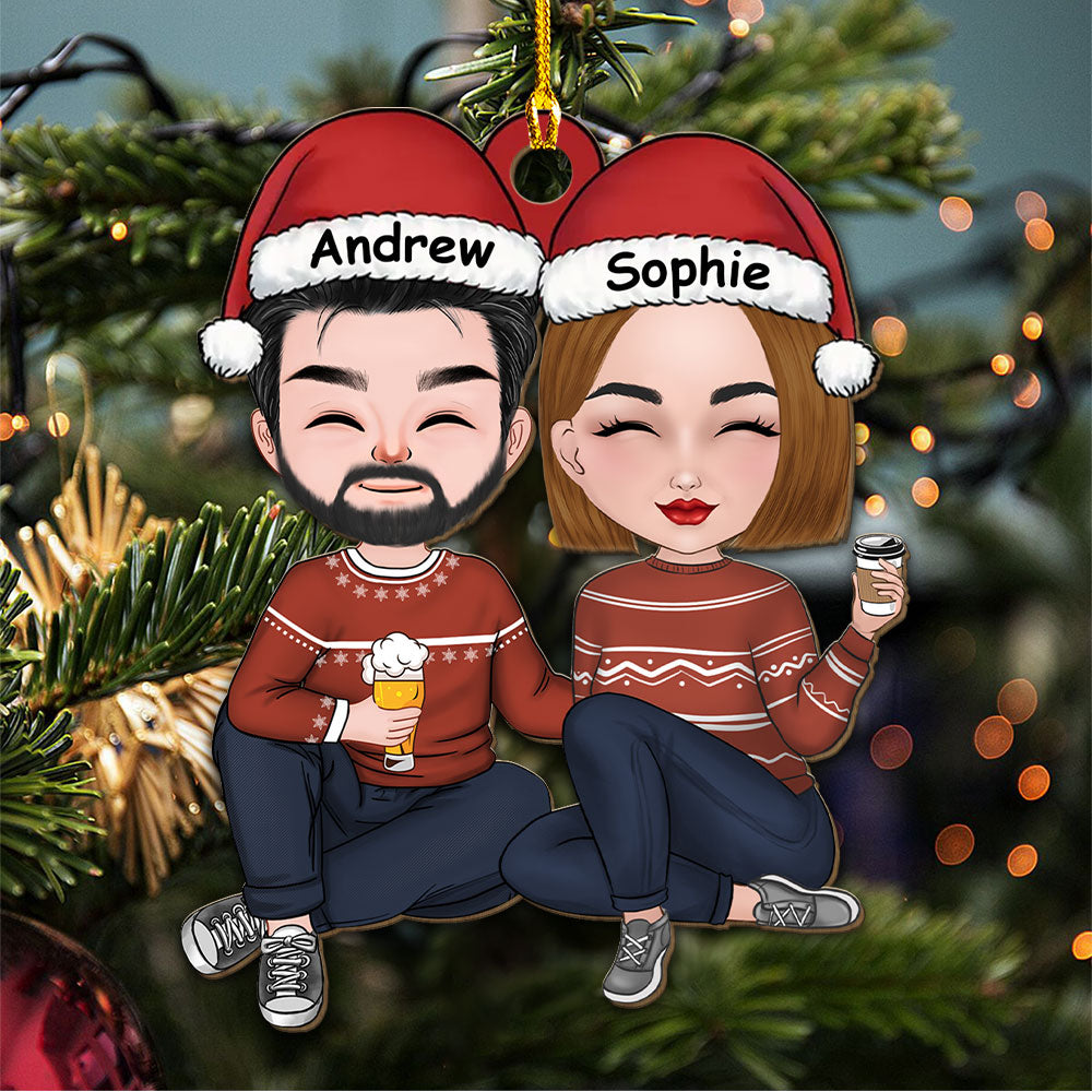 Cheers To A Merry Christmas - Personalized Custom Wood Ornament