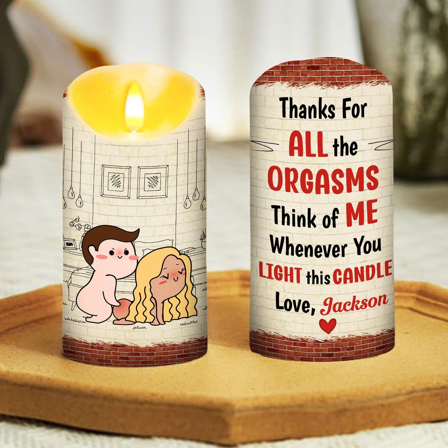 Thank You My Love - Personalized Custom LED Candle