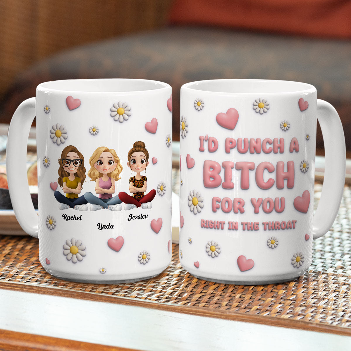 For You Cartoon - Personalized Custom 3D Effect Mug