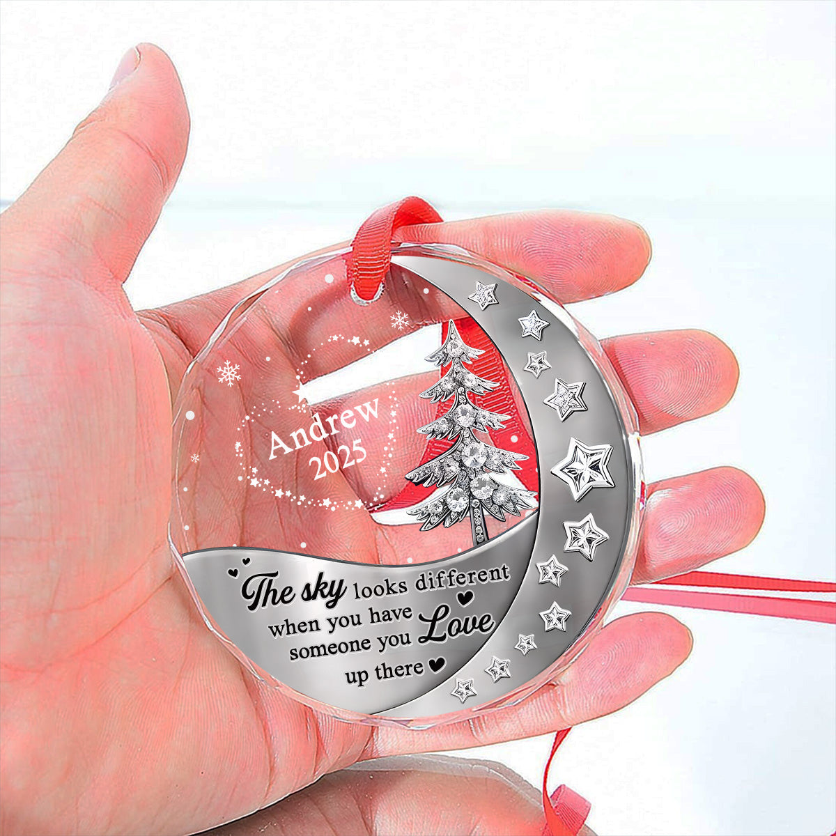 Not The Same Sky - Personalized Custom 3D Effect Glass Ornament