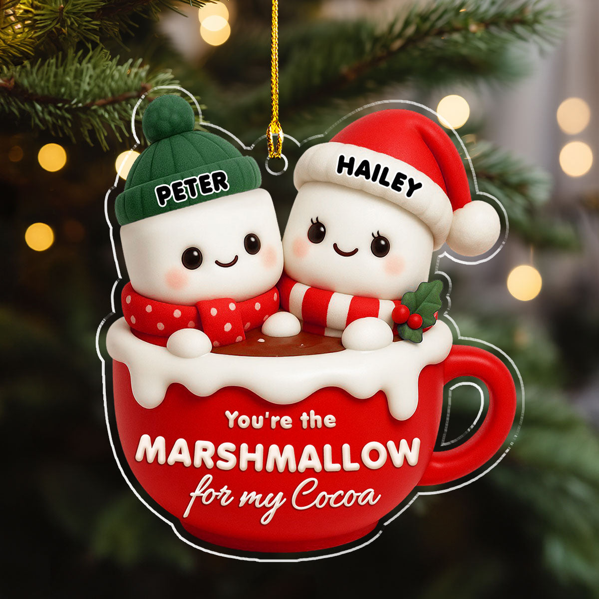 You Are The Marshmallo - Personalized Custom 3D Effect Acrylic Ornament