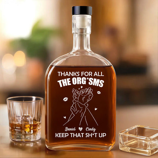 Thanks For All - Personalized Custom Spirits Decanter