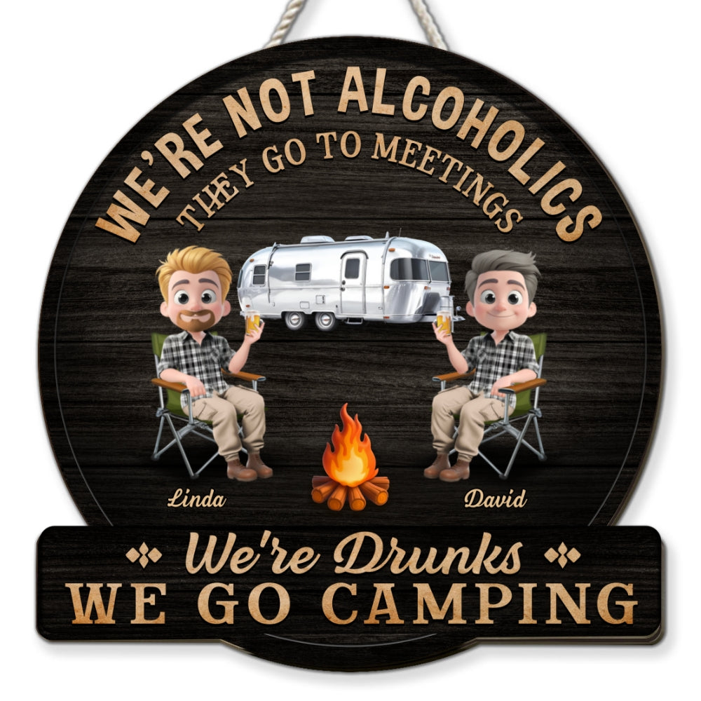 Camping Squad For Life - Personalized Custom Wood Sign