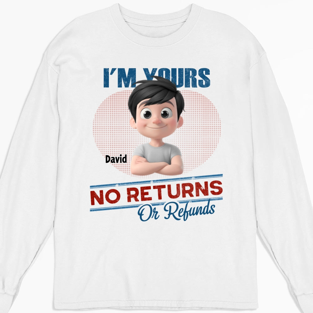 No Returns Or Refunds Kids- Personalized Custom Shirt