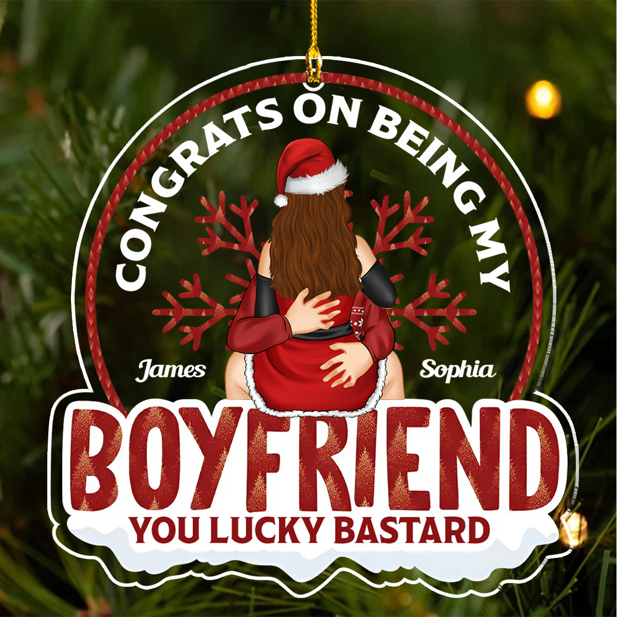 Congrats On Being My Husband - Personalized Custom Acrylic Ornament