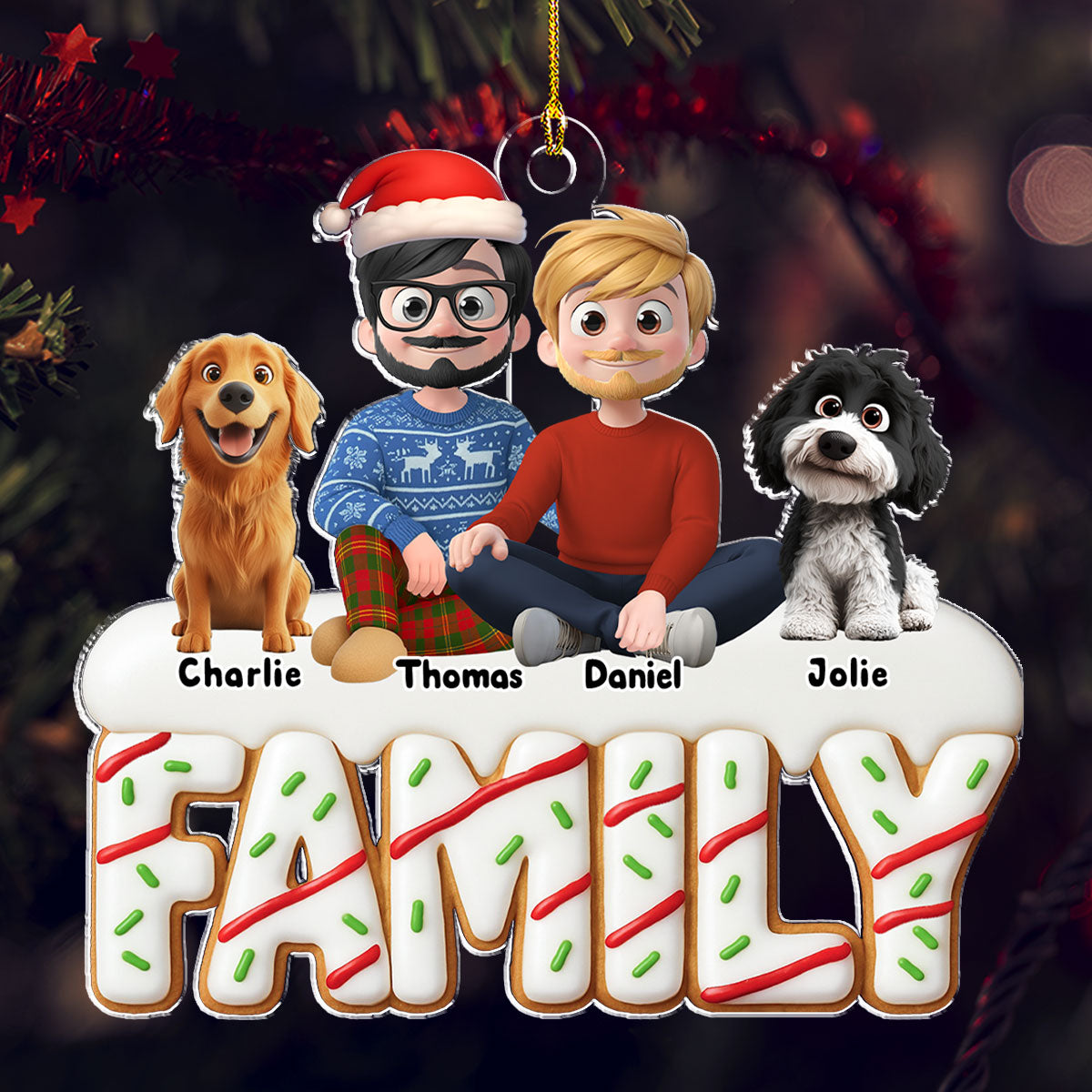 Our Sweetest Christmas - Personalized Custom Acrylic Ornament