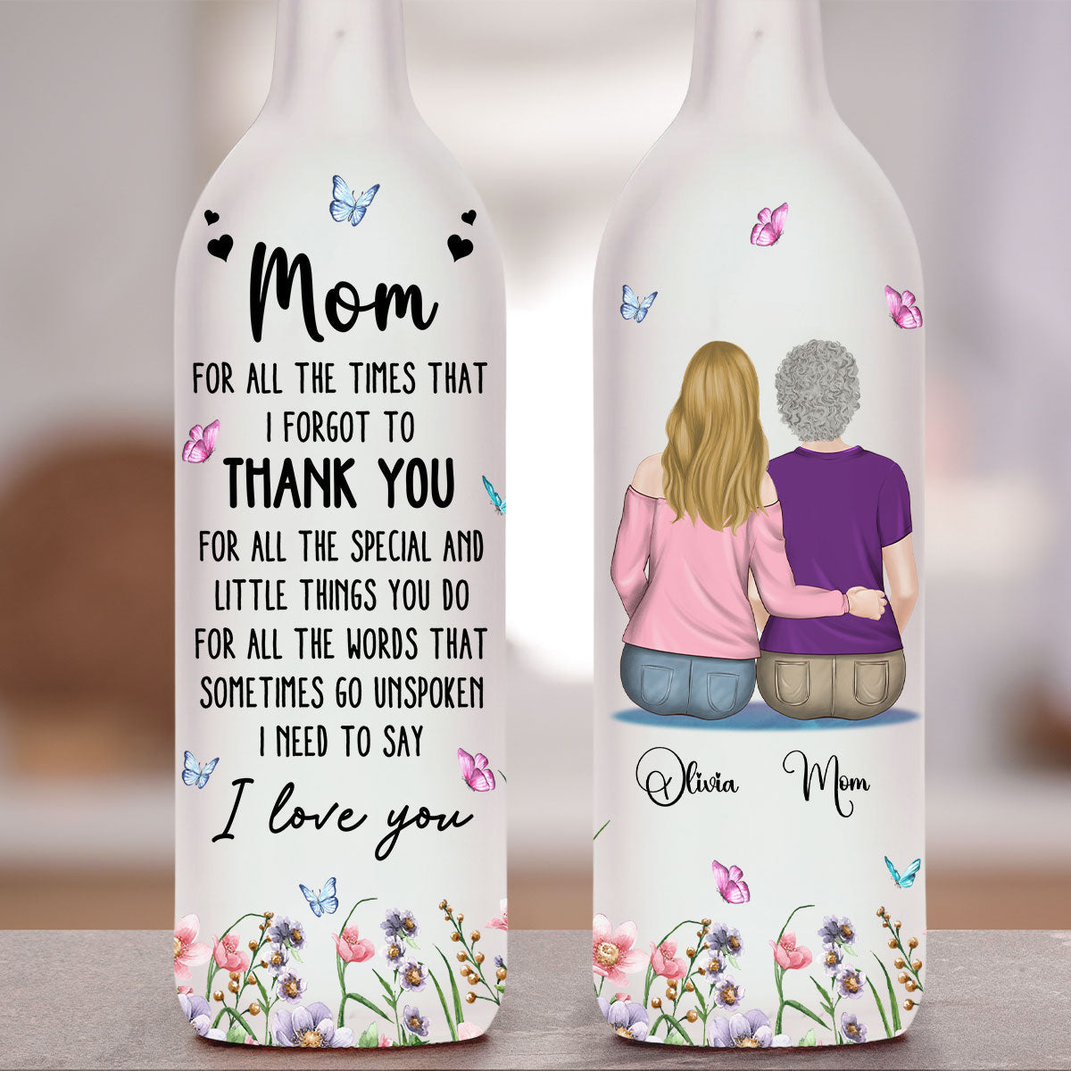 I Need To Say I Love You Mom - Personalized Custom Bottle Lamp