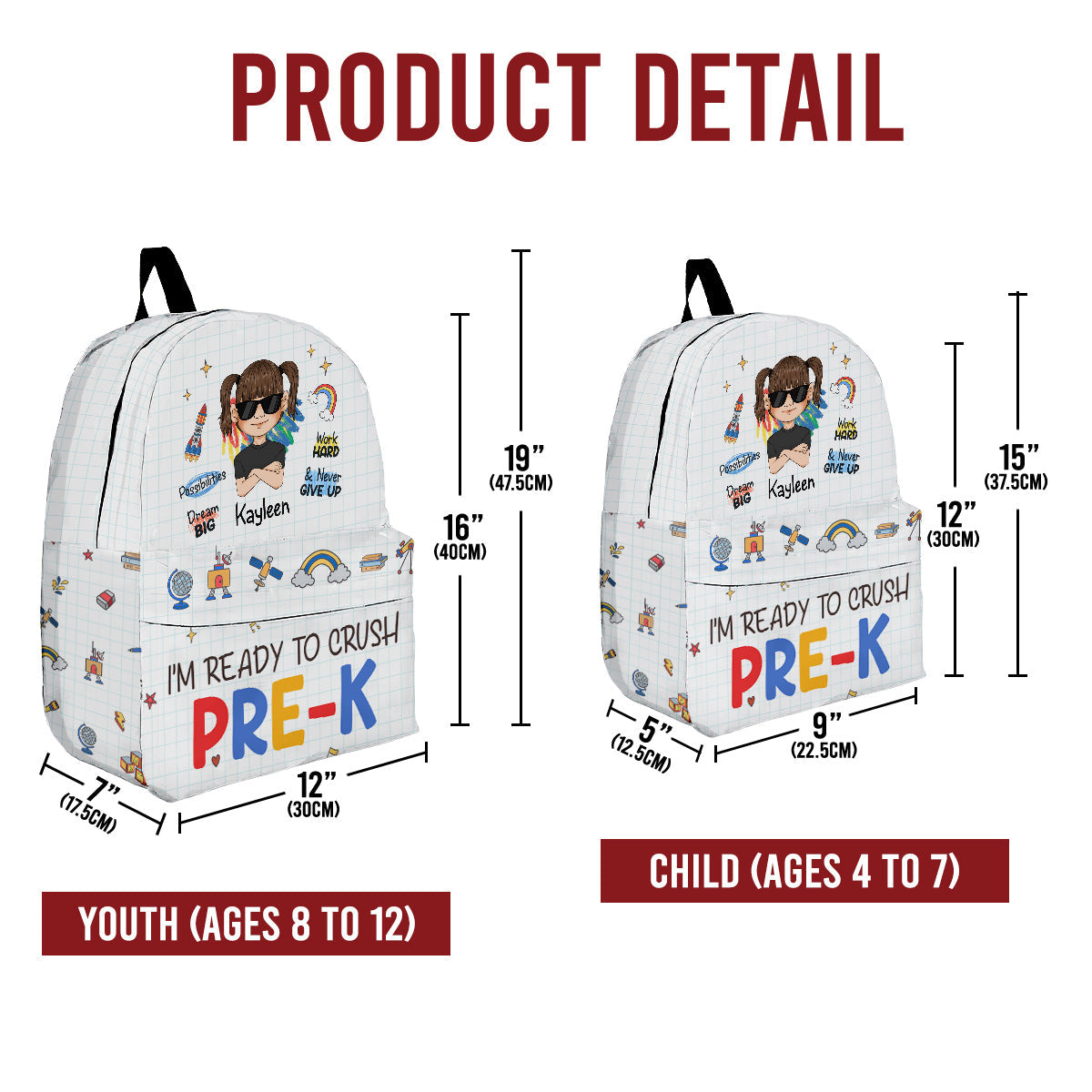 Ready To Crush School - Personalized Custom Backpack