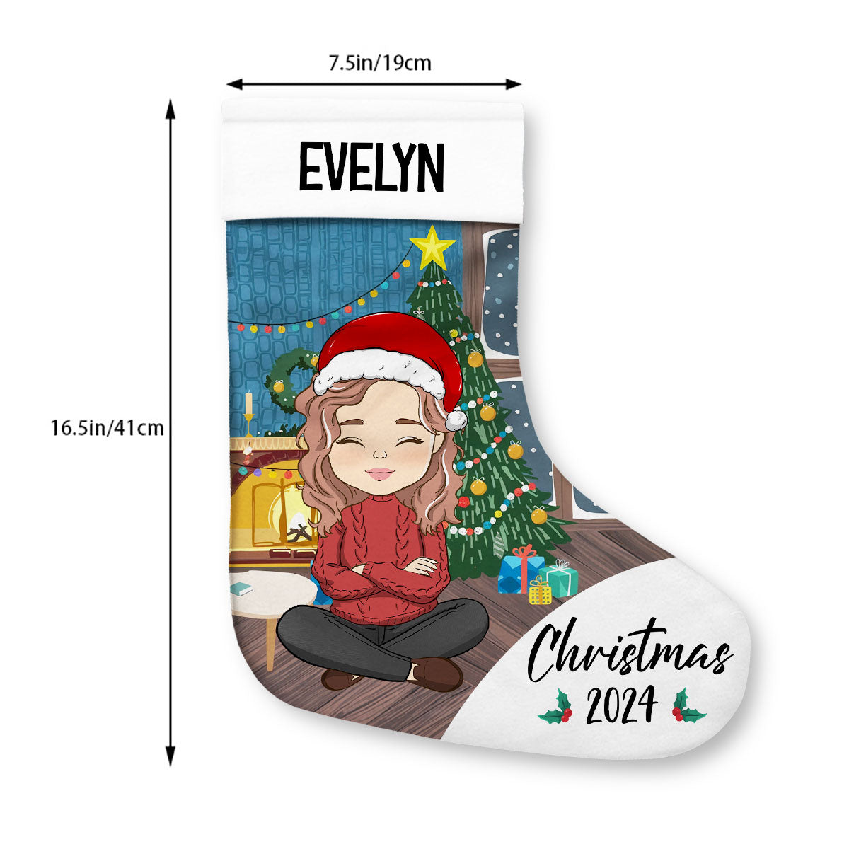 Family Christmas 2024 - Personalized Custom Christmas Stocking