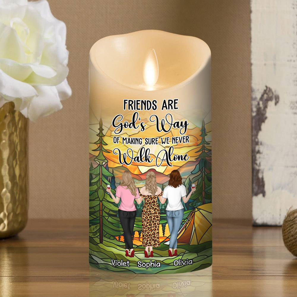 Walk Together Friendship - Personalized Custom LED Candle