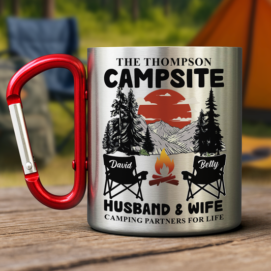 Camping Partners For Life - Personalized Custom Carabiner Mug