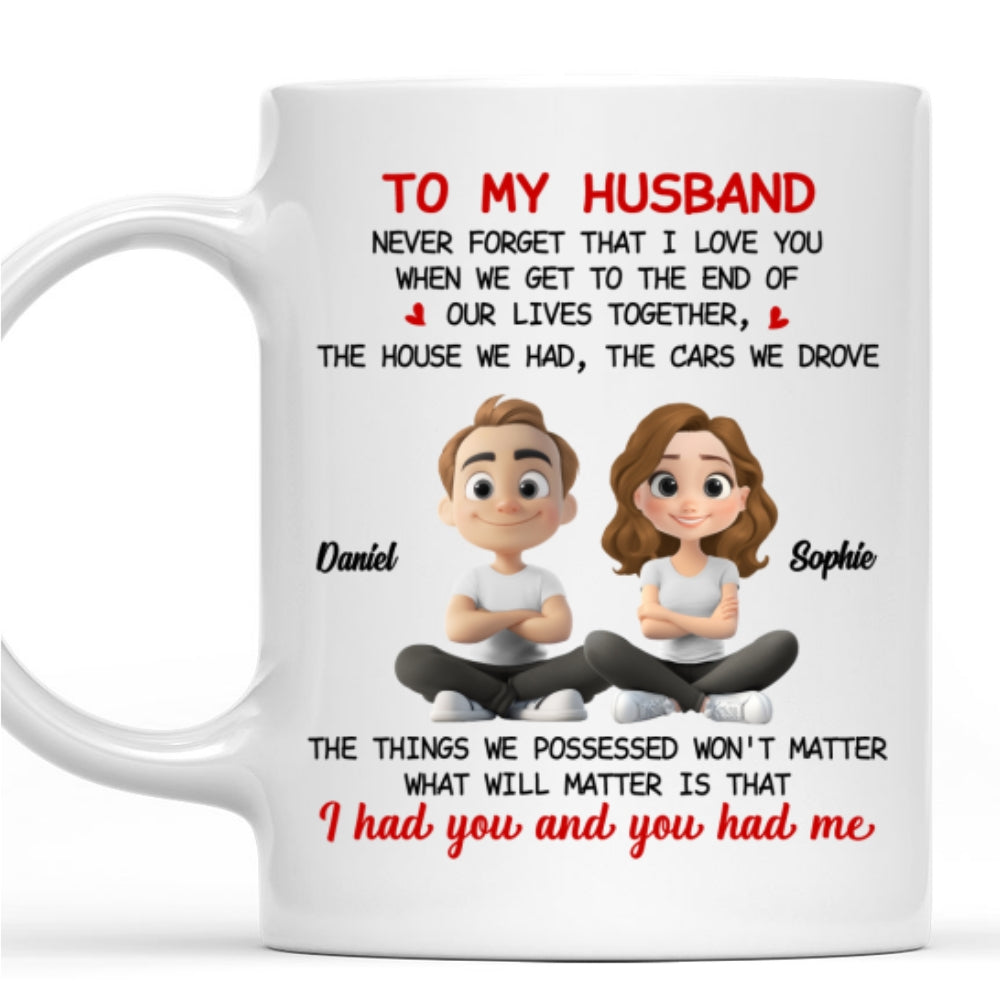 Never Forget I Love You - Personalized Custom Coffee Mug