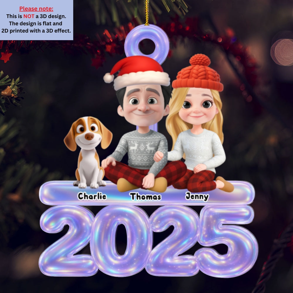 We And Our Dog Colorful - Personalized Custom Acrylic Ornament