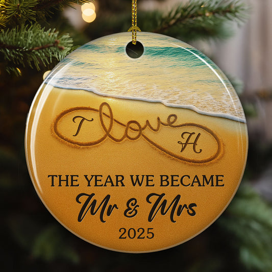 The Year We Became - Personalized Custom Ceramic Ornament
