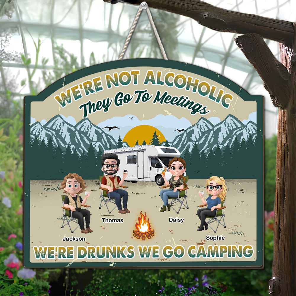 We Go Camping - Personalized Custom Wood Sign