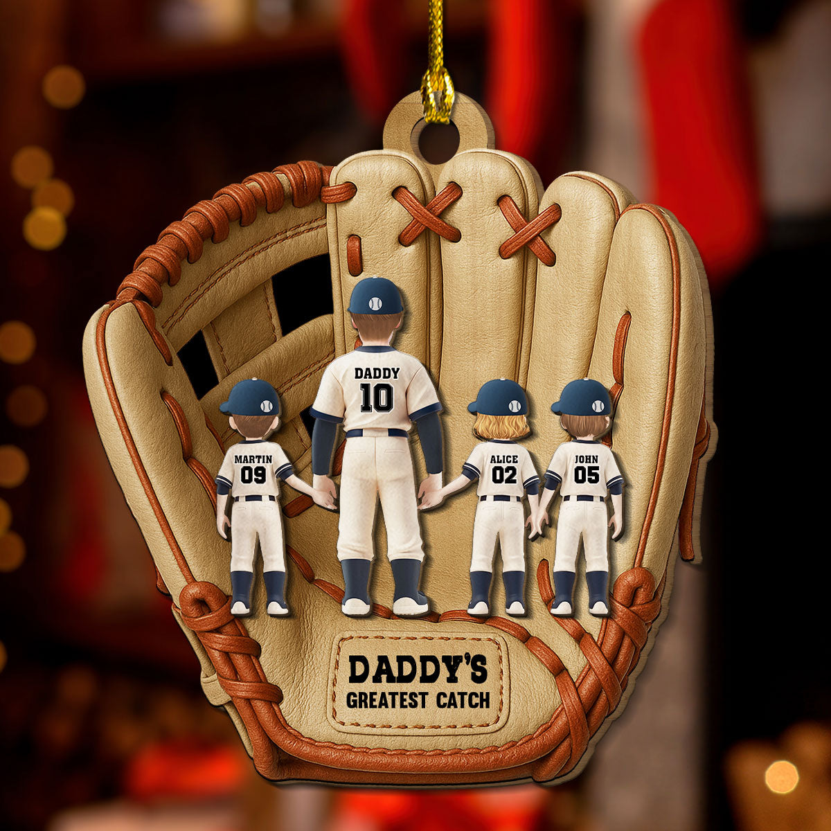 Greatest Catch - Personalized Custom Freeshape 2-Layered Wood Ornament