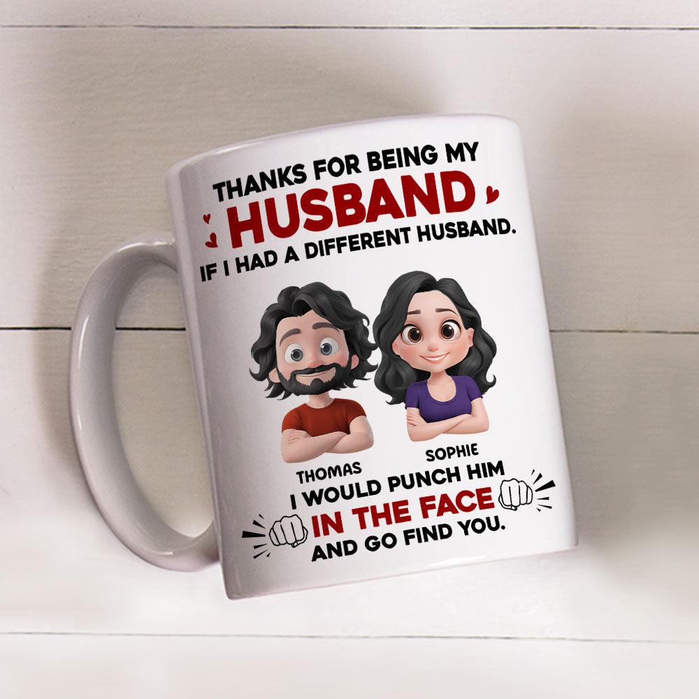 Thanks For Being My Husband 2 - Personalized Custom Coffee Mug