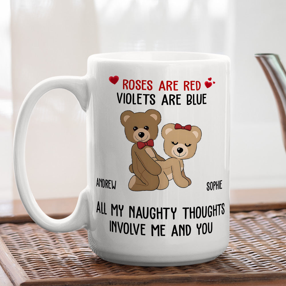 Naughty Thoughts - Personalized Custom Coffee Mug