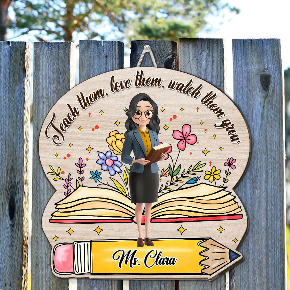 Watch Them Grow - Personalized Custom Wood Sign
