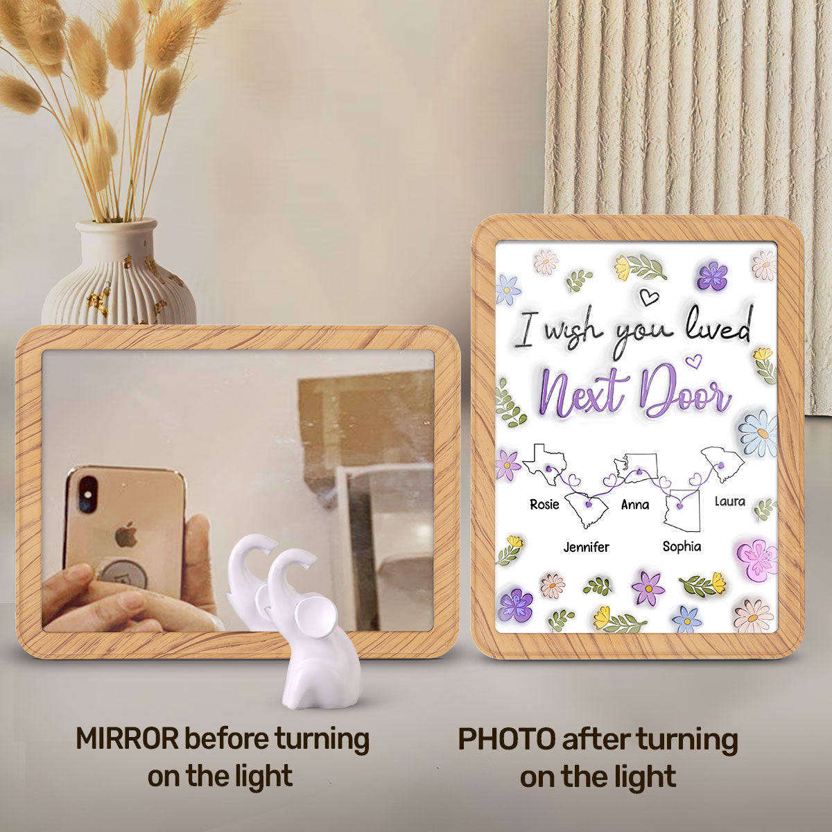 I Wish We Lived Closer - Personalized Custom Magic Mirror