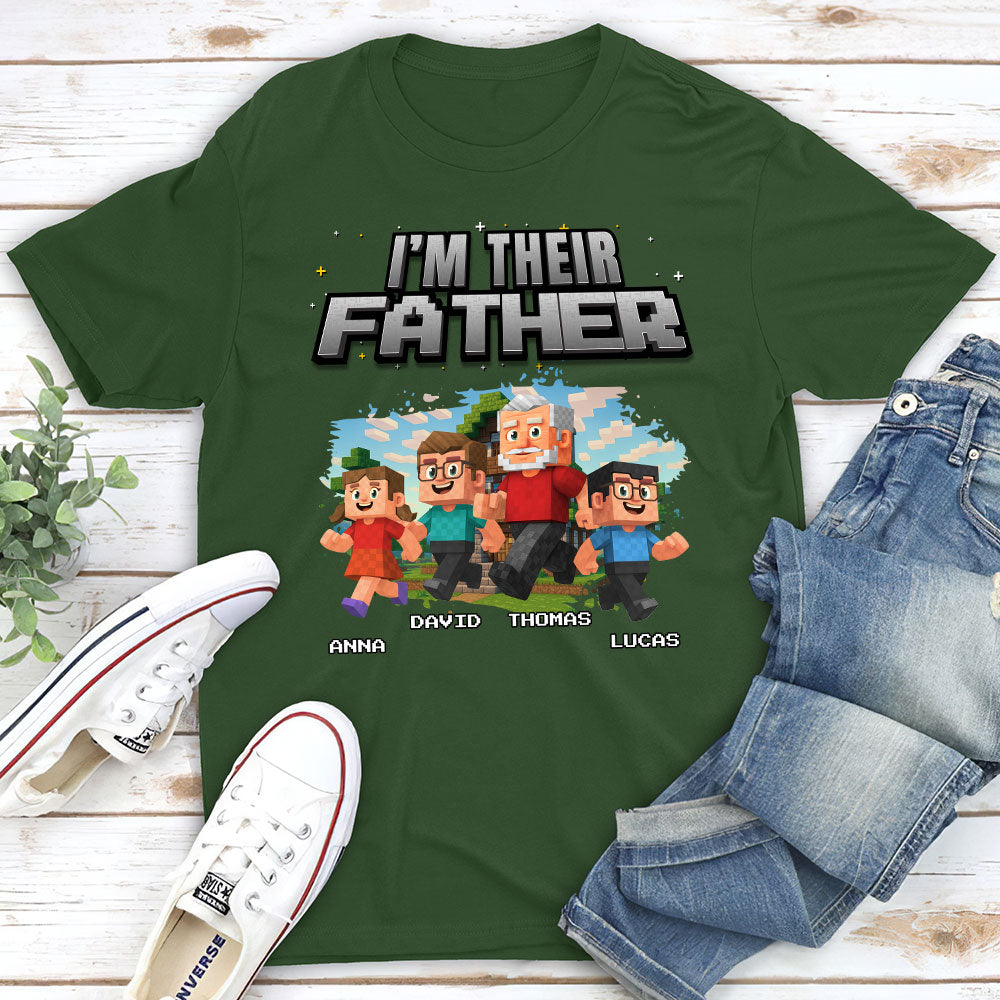 Dad Power Pixel - Personalized Custom Shirt