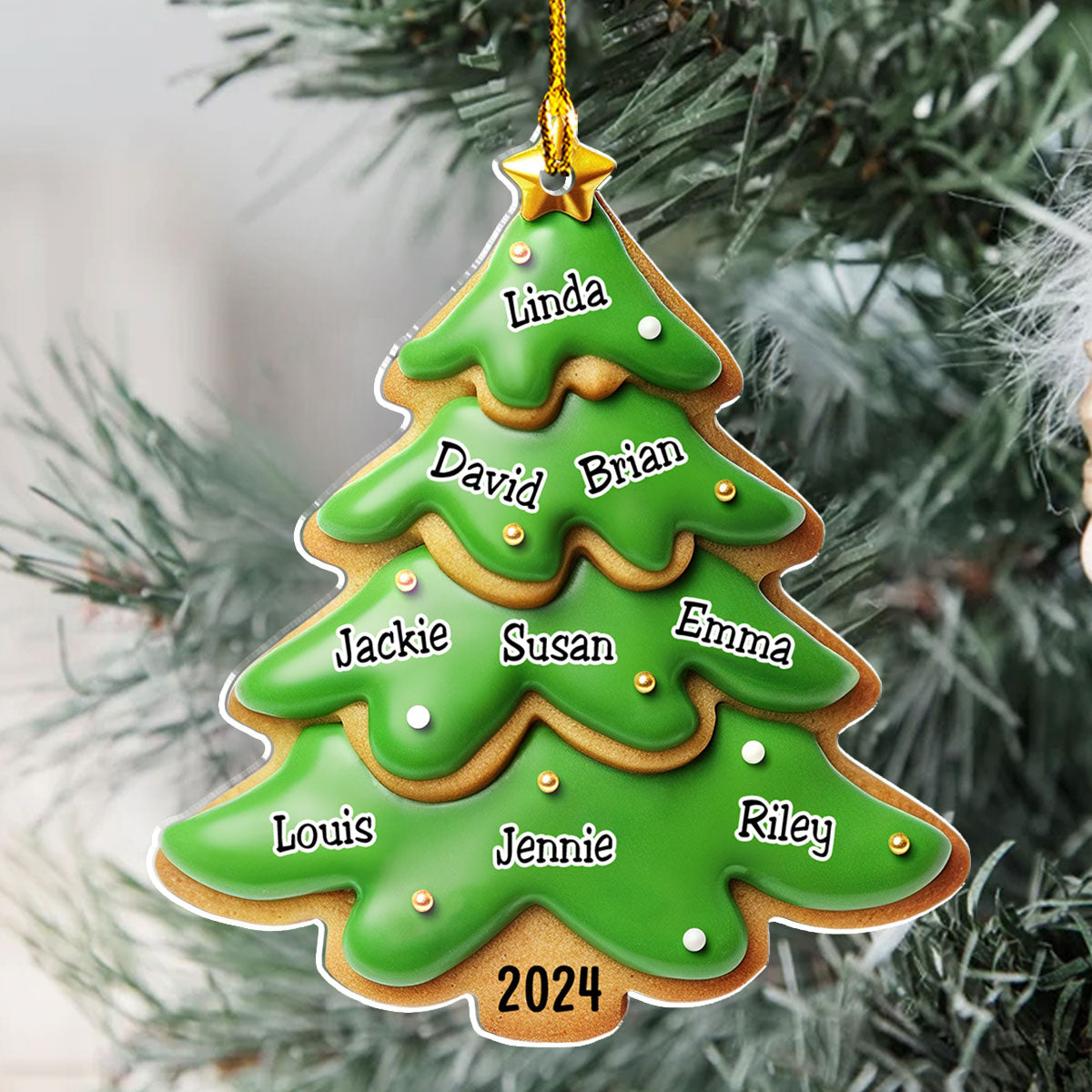 Family Gingerbread Name - Personalized Custom Acrylic Ornament