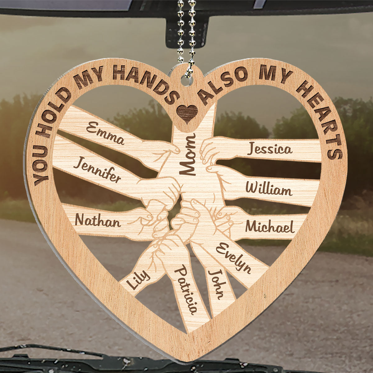 You Holds My Hands - Personalized Custom Car Ornament