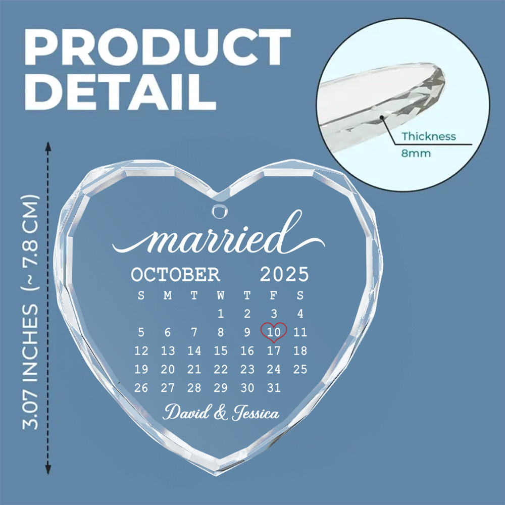 From This Day Forward Always - Personalized Custom Glass Ornament