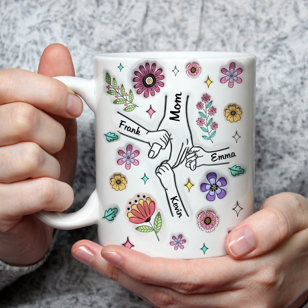 Grandma And Grandkids - Personalized Custom 3D Inflated Effect Mug