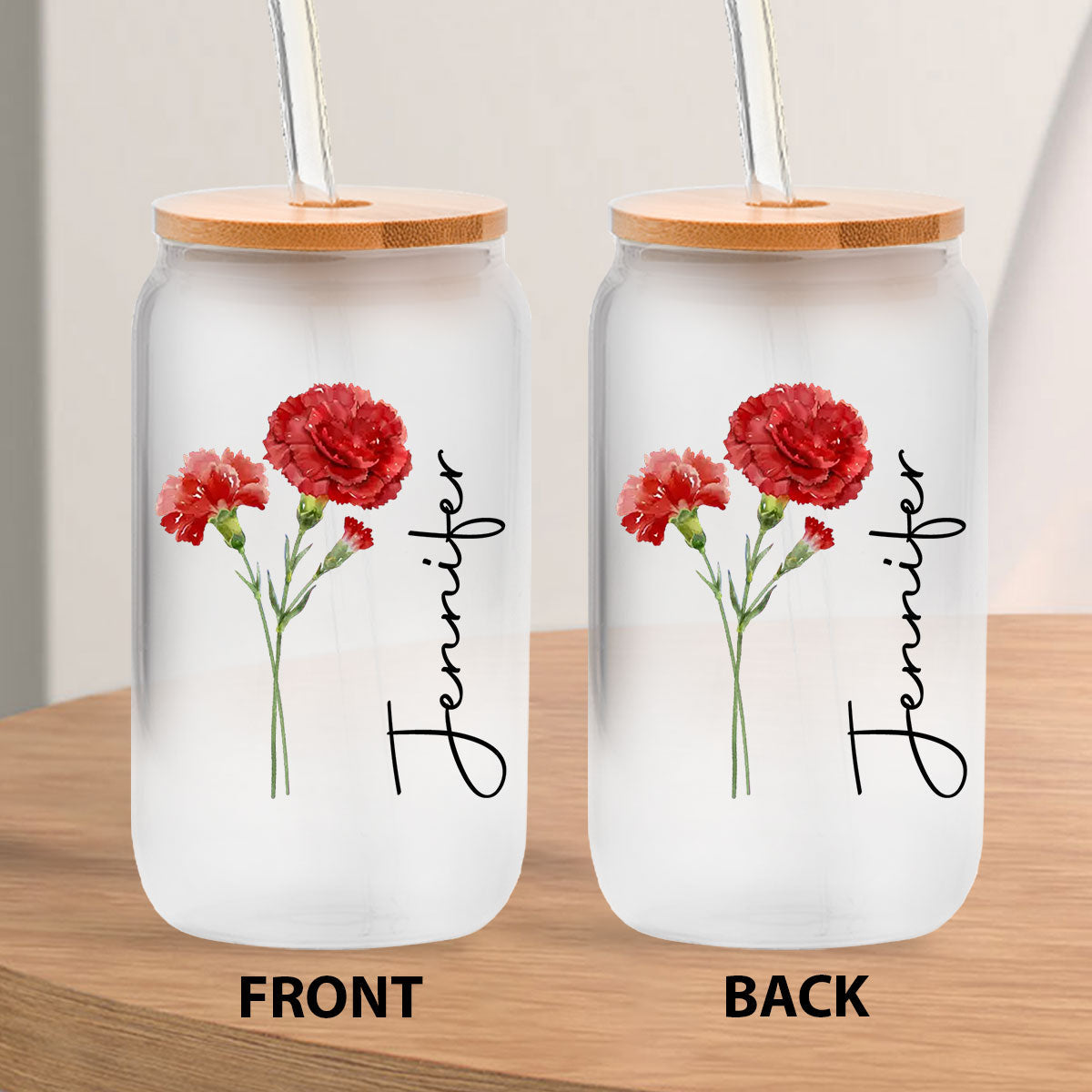 Live Bloom Wildly - Personalized Custom Glass Can