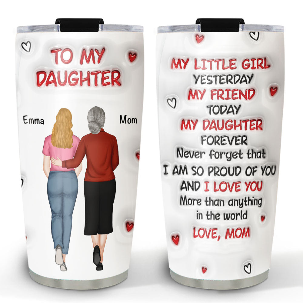Hug From Mom - Personalized Custom 3D Inflated Effect Tumbler