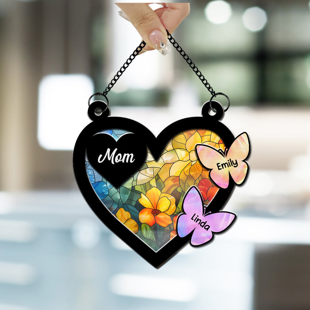 Butterfly Of Love - Personalized Custom Suncatcher
