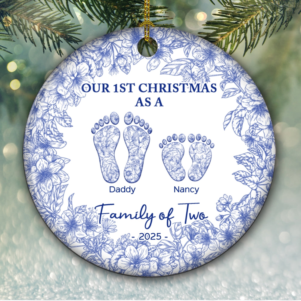 Together We Celebrate Our First - Personalized Custom Ceramic Ornament