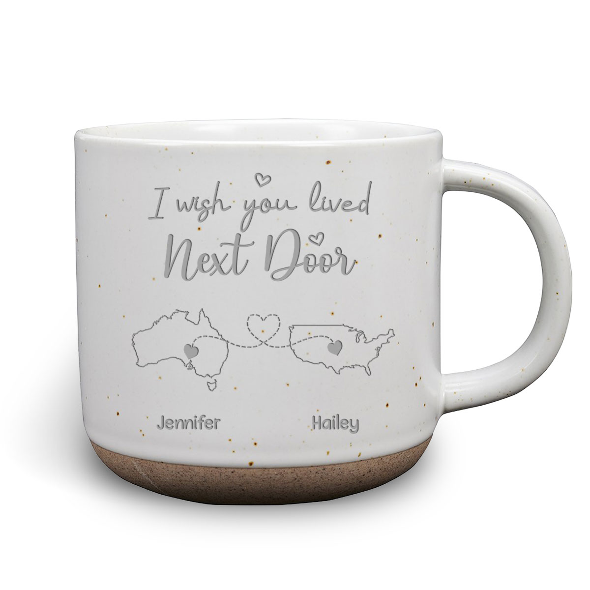 I Wish We Lived Close International - Personalized Custom Pottery Mug