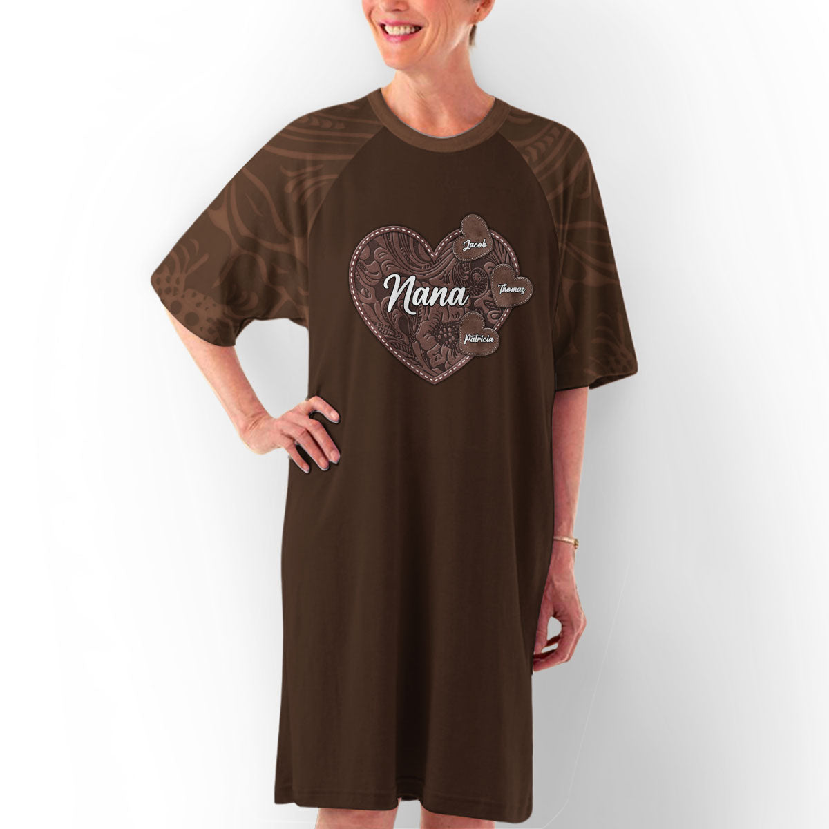 Grandkids Make Life More Grand - Personalized Custom 3/4 Sleeve Dress