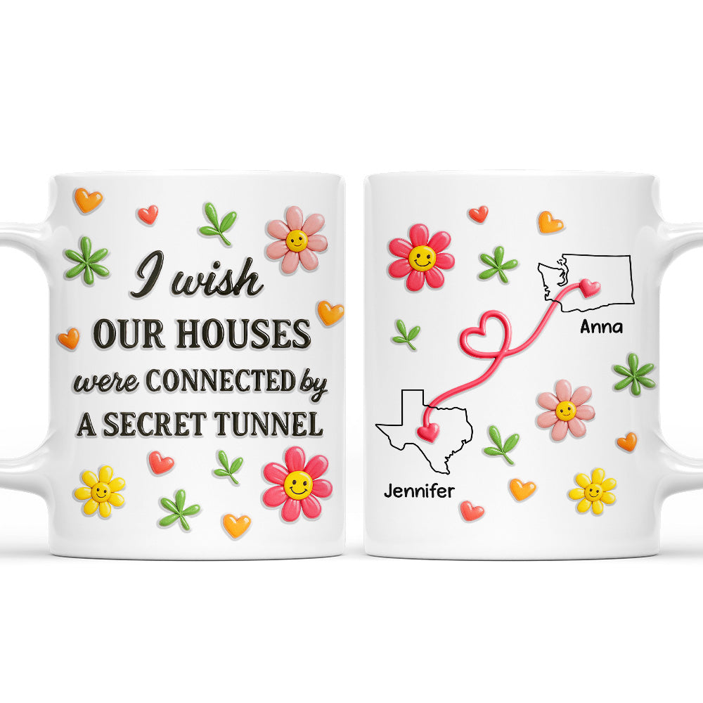 Wish We Shared A Tunnel - Personalized Custom 3D Inflated Effect Mug