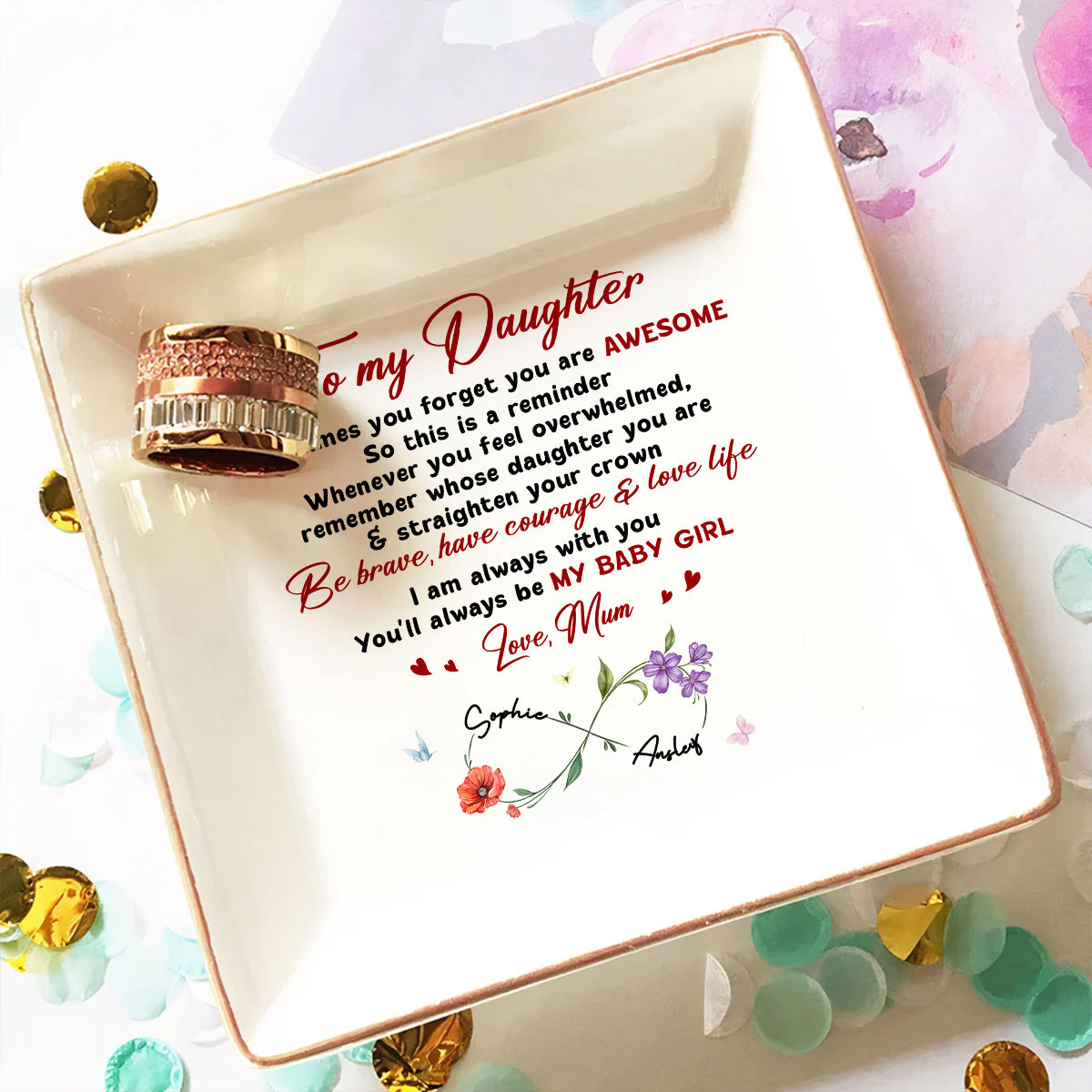 You Will Always Be My Baby Girl - Personalized Custom Jewelry Dish