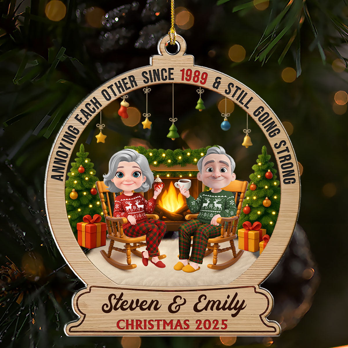 Annoying Each Other For Years - Personalized Custom Acrylic Ornament