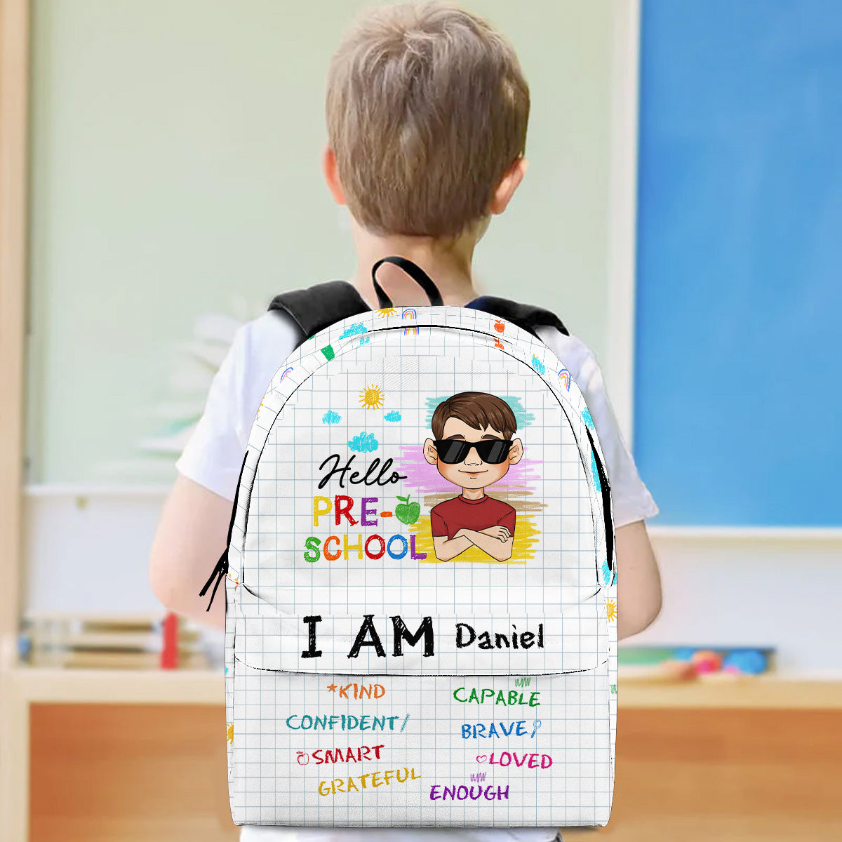 Be Unique Be Happy Be You - Personalized Custom Backpack