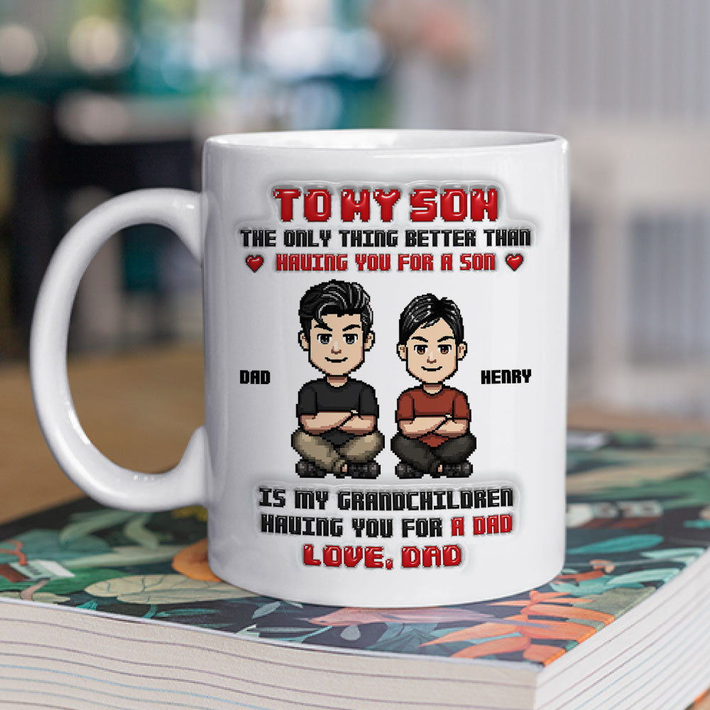 From Dad To Son - Personalized Custom 3D Inflated Effect Mug