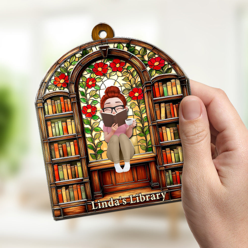 I Am A Bookworm - Personalized Custom Suncatcher