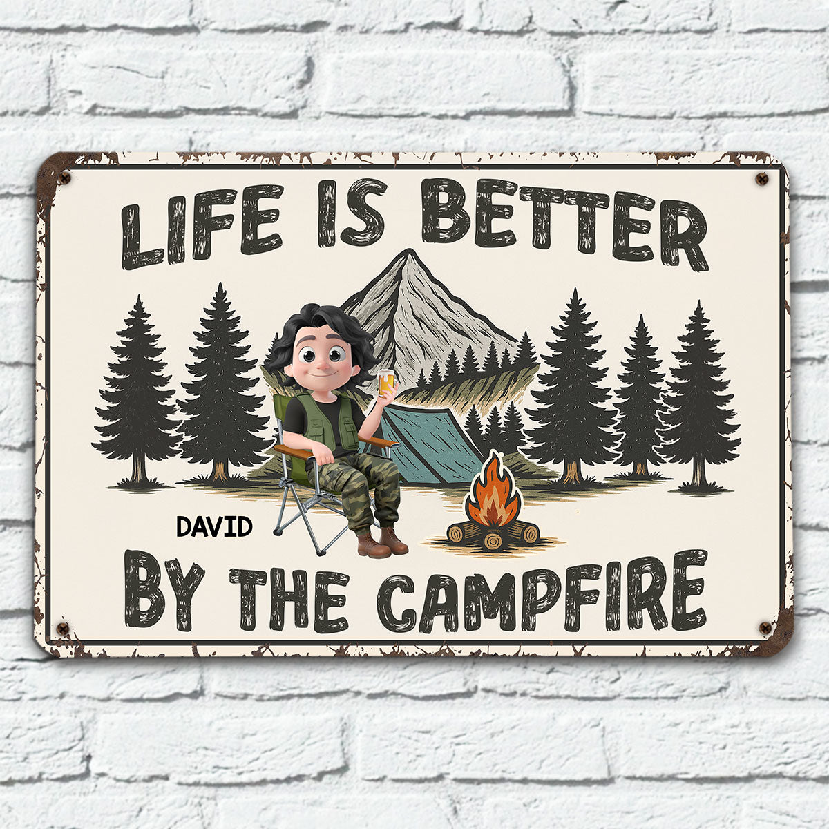 Simple Joys Are The Best - Personalized Custom Metal Sign