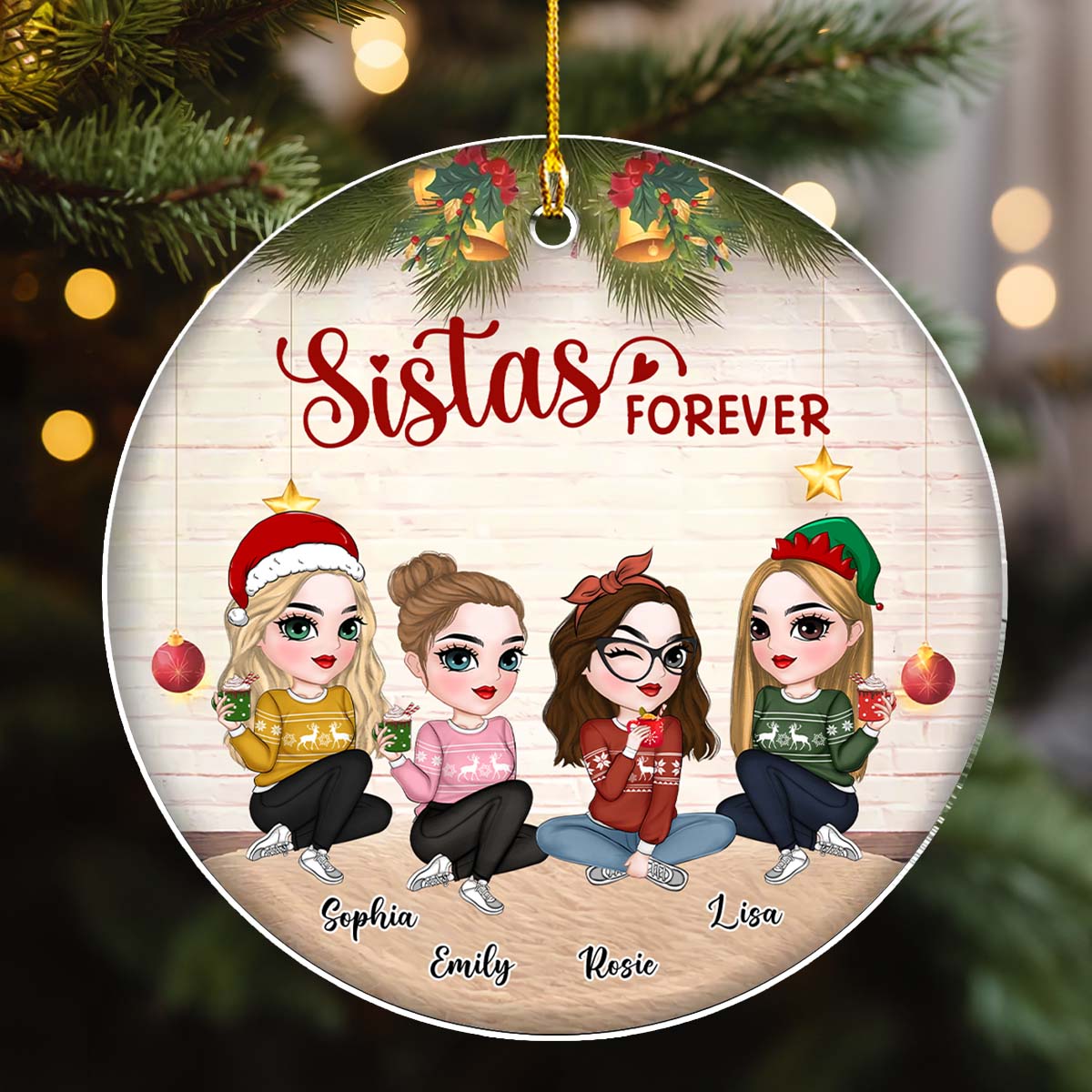We Are Besties Forever And Always - Personalized Custom Acrylic Ornament