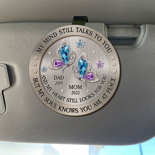 My Soul Knows You Are At Peace - Personalized Custom Car Visor Clip